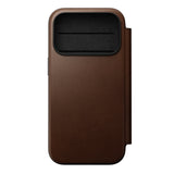 Nomad iPhone 17 Pro/iPhone 18 Pro Kotelo Modern Leather Folio Ruskea