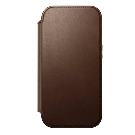 Nomad iPhone 17 Pro/iPhone 18 Pro Kotelo Modern Leather Folio Ruskea