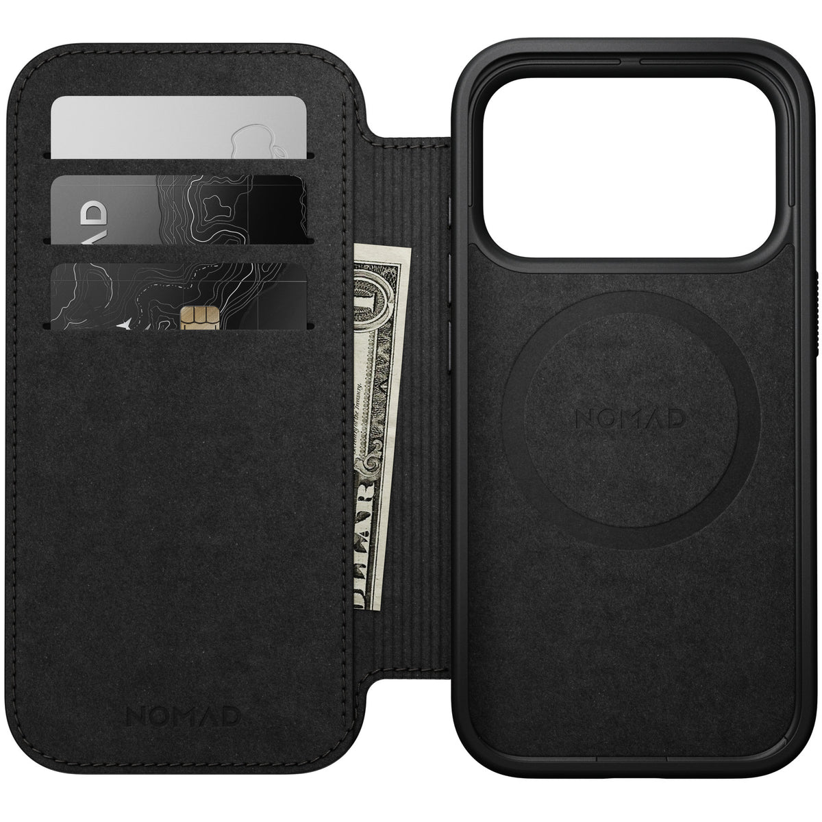 Nomad iPhone 17 Pro/iPhone 18 Pro Kotelo Modern Leather Folio Ruskea