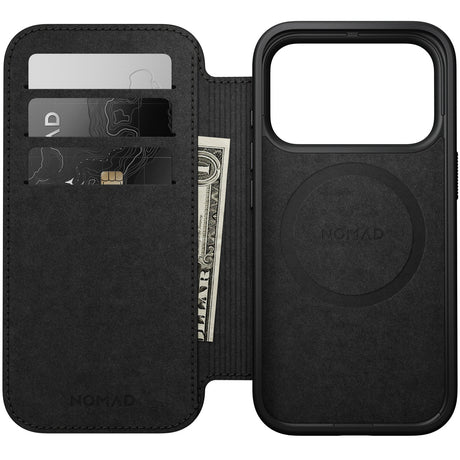 Nomad iPhone 17 Pro/iPhone 18 Pro Kotelo Modern Leather Folio Ruskea