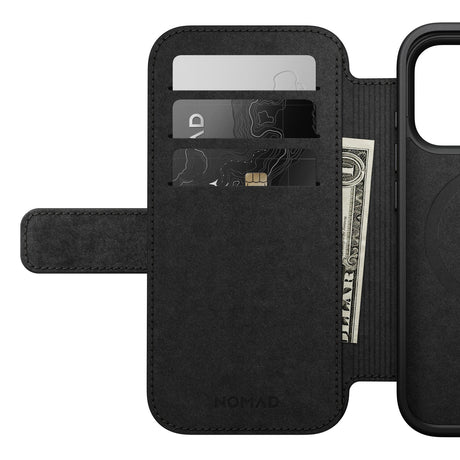 Nomad iPhone 17 Pro/iPhone 18 Pro Kotelo Modern Leather Folio Ruskea