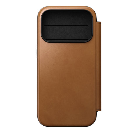 Nomad iPhone 17 Pro/iPhone 18 Pro Kotelo Modern Leather Folio English Tan