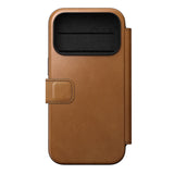 Nomad iPhone 17 Pro/iPhone 18 Pro Kotelo Modern Leather Folio English Tan