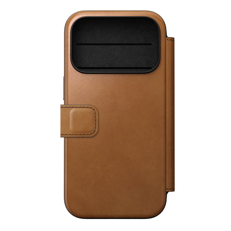 Nomad iPhone 17 Pro/iPhone 18 Pro Kotelo Modern Leather Folio English Tan