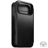Nomad iPhone 17 Pro Max/iPhone 18 Pro Max Kotelo Modern Leather Folio Horween Musta