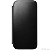 Nomad iPhone 17 Pro Max/iPhone 18 Pro Max Kotelo Modern Leather Folio Horween Musta