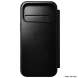 Nomad iPhone 17 Pro Max/iPhone 18 Pro Max Kotelo Modern Leather Folio Horween Musta