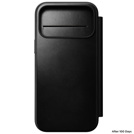 Nomad iPhone 17 Pro Max/iPhone 18 Pro Max Kotelo Modern Leather Folio Horween Musta