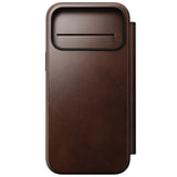 Nomad iPhone 17 Pro Max/iPhone 18 Pro Max Kotelo Modern Leather Folio Horween Rustic Brown