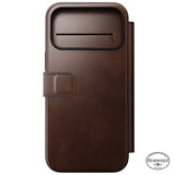 Nomad iPhone 17 Pro Max/iPhone 18 Pro Max Kotelo Modern Leather Folio Horween Rustic Brown