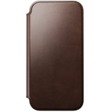 Nomad iPhone 17 Pro Max/iPhone 18 Pro Max Kotelo Modern Leather Folio Horween Rustic Brown