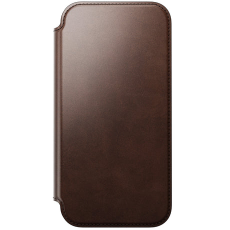 Nomad iPhone 17 Pro Max/iPhone 18 Pro Max Kotelo Modern Leather Folio Horween Rustic Brown