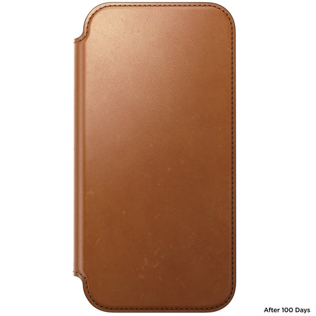 Nomad iPhone 17 Pro Max/iPhone 18 Pro Max Kotelo Modern Leather Folio Horween Saddle