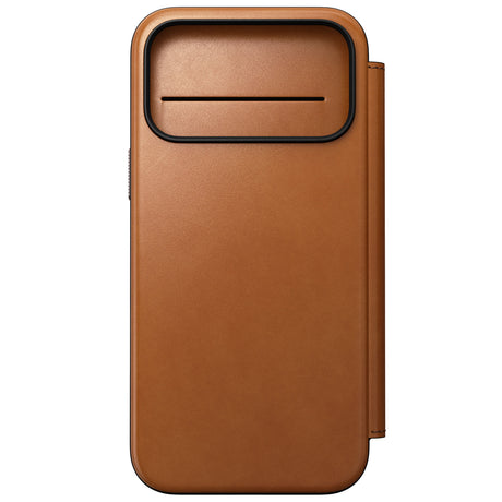 Nomad iPhone 17 Pro Max/iPhone 18 Pro Max Kotelo Modern Leather Folio Horween Saddle