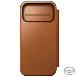 Nomad iPhone 17 Pro Max/iPhone 18 Pro Max Kotelo Modern Leather Folio Horween Saddle