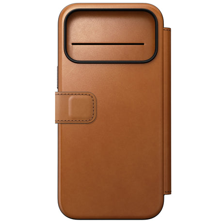 Nomad iPhone 17 Pro Max/iPhone 18 Pro Max Kotelo Modern Leather Folio Horween Saddle