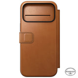 Nomad iPhone 17 Pro Max/iPhone 18 Pro Max Kotelo Modern Leather Folio Horween Saddle