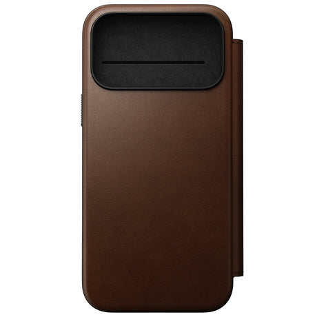 Nomad iPhone 17 Pro Max/iPhone 18 Pro Max Kotelo Modern Leather Folio Ruskea