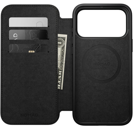 Nomad iPhone 17 Pro Max/iPhone 18 Pro Max Kotelo Modern Leather Folio Ruskea