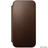Nomad iPhone 17 Pro Max/iPhone 18 Pro Max Kotelo Modern Leather Folio Ruskea
