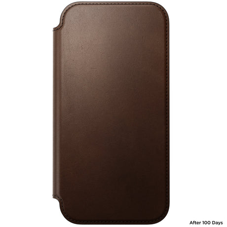 Nomad iPhone 17 Pro Max/iPhone 18 Pro Max Kotelo Modern Leather Folio Ruskea