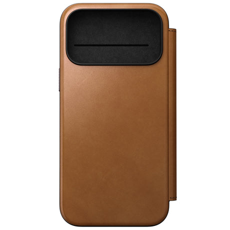 Nomad iPhone 17 Pro Max/iPhone 18 Pro Max Kotelo Modern Leather Folio English Tan
