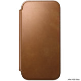 Nomad iPhone 17 Pro Max/iPhone 18 Pro Max Kotelo Modern Leather Folio English Tan