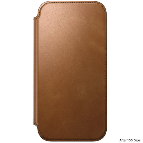 Nomad iPhone 17 Pro Max/iPhone 18 Pro Max Kotelo Modern Leather Folio English Tan
