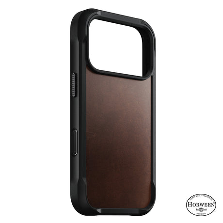 Nomad iPhone 17 Pro/iPhone 18 Pro Kuori Rugged Leather Case Rustic Brown