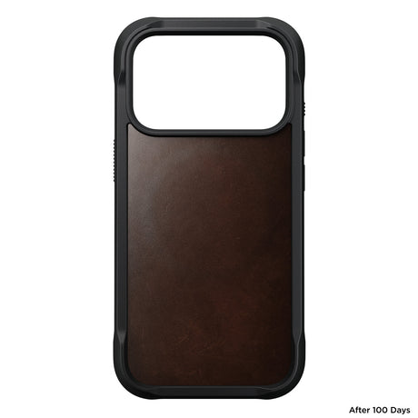 Nomad iPhone 17 Pro/iPhone 18 Pro Kuori Rugged Leather Case Rustic Brown