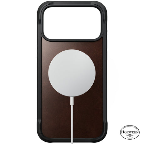 Nomad iPhone 17 Pro Max/iPhone 18 Pro Max Kuori Rugged Leather Case Rustic Brown