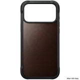 Nomad iPhone 17 Pro Max/iPhone 18 Pro Max Kuori Rugged Leather Case Rustic Brown