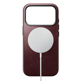 Nomad iPhone 17 Pro/iPhone 18 Pro -kuori Traditional Leather Case Horween Burgundy