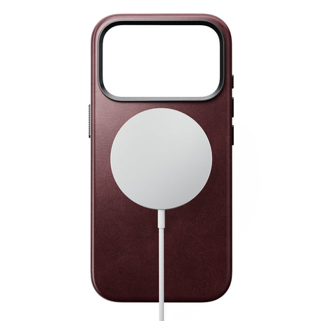 Nomad iPhone 17 Pro/iPhone 18 Pro -kuori Traditional Leather Case Horween Burgundy