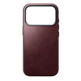 Nomad iPhone 17 Pro/iPhone 18 Pro -kuori Traditional Leather Case Horween Burgundy