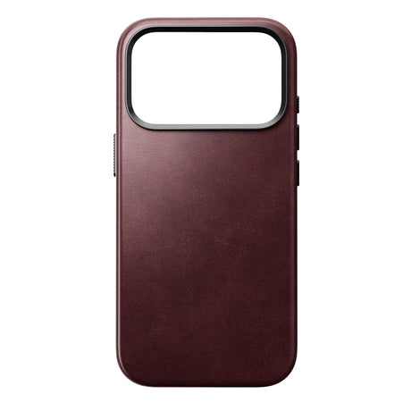 Nomad iPhone 17 Pro/iPhone 18 Pro -kuori Traditional Leather Case Horween Burgundy