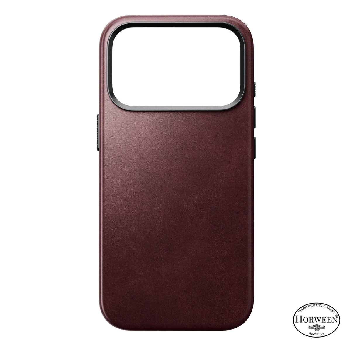 Nomad iPhone 17 Pro/iPhone 18 Pro -kuori Traditional Leather Case Horween Burgundy