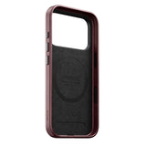 Nomad iPhone 17 Pro/iPhone 18 Pro -kuori Traditional Leather Case Horween Burgundy