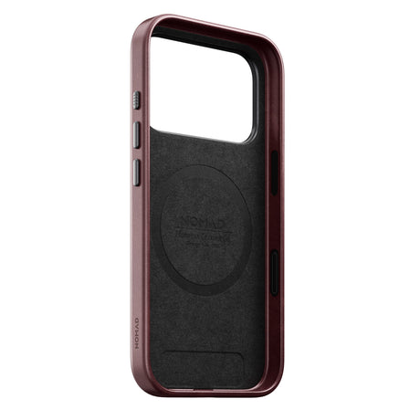 Nomad iPhone 17 Pro/iPhone 18 Pro -kuori Traditional Leather Case Horween Burgundy