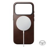 Nomad iPhone 17 Pro/iPhone 18 Pro -kuori Traditional Leather Case Horween Rustic Brown