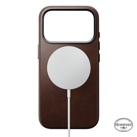 Nomad iPhone 17 Pro/iPhone 18 Pro -kuori Traditional Leather Case Horween Rustic Brown