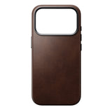 Nomad iPhone 17 Pro/iPhone 18 Pro -kuori Traditional Leather Case Horween Rustic Brown