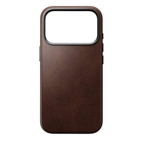 Nomad iPhone 17 Pro/iPhone 18 Pro -kuori Traditional Leather Case Horween Rustic Brown