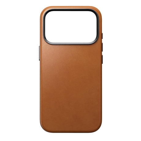 Nomad iPhone 17 Pro/iPhone 18 Pro -kuori Traditional Leather Case Horween Saddle