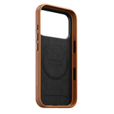 Nomad iPhone 17 Pro/iPhone 18 Pro -kuori Traditional Leather Case Horween Saddle