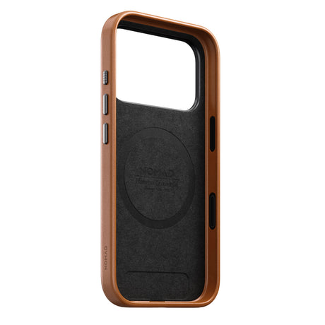 Nomad iPhone 17 Pro/iPhone 18 Pro -kuori Traditional Leather Case Horween Saddle
