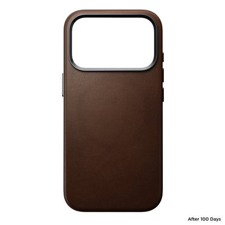Nomad iPhone 17 Pro/iPhone 18 Pro -kuori Traditional Leather Case Ruskea