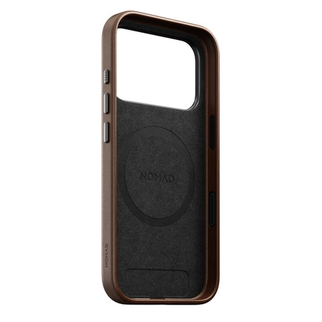 Nomad iPhone 17 Pro/iPhone 18 Pro -kuori Traditional Leather Case Ruskea