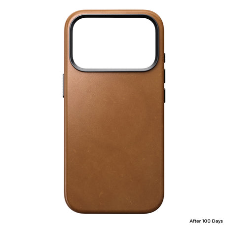 Nomad iPhone 17 Pro/iPhone 18 Pro -kuori Traditional Leather Case English Tan