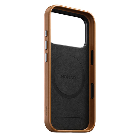 Nomad iPhone 17 Pro/iPhone 18 Pro -kuori Traditional Leather Case English Tan